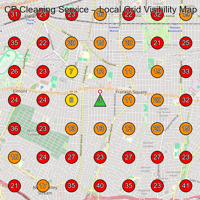 CP Cleaning Service GeoGrid visibility map for House Cleaning Service in None